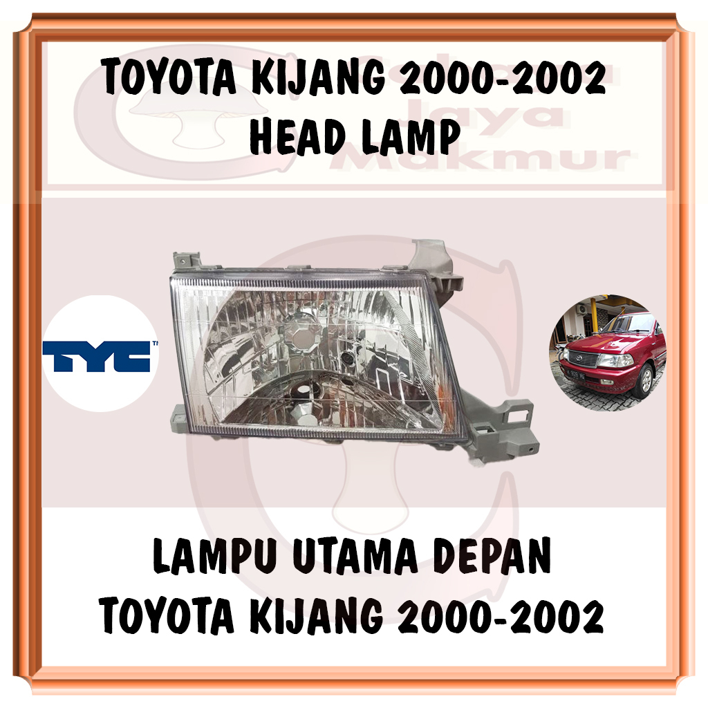 PCS Lampu Depan Besar Utama Head Lamp Toyota Kijang Kapsul 2000 2001 2002 KF60 7K 2L LGX SGX LSX SSX