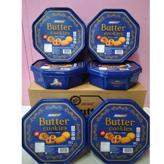 

BISA COD Biskitop butter cookies segi 260gr 1 karton