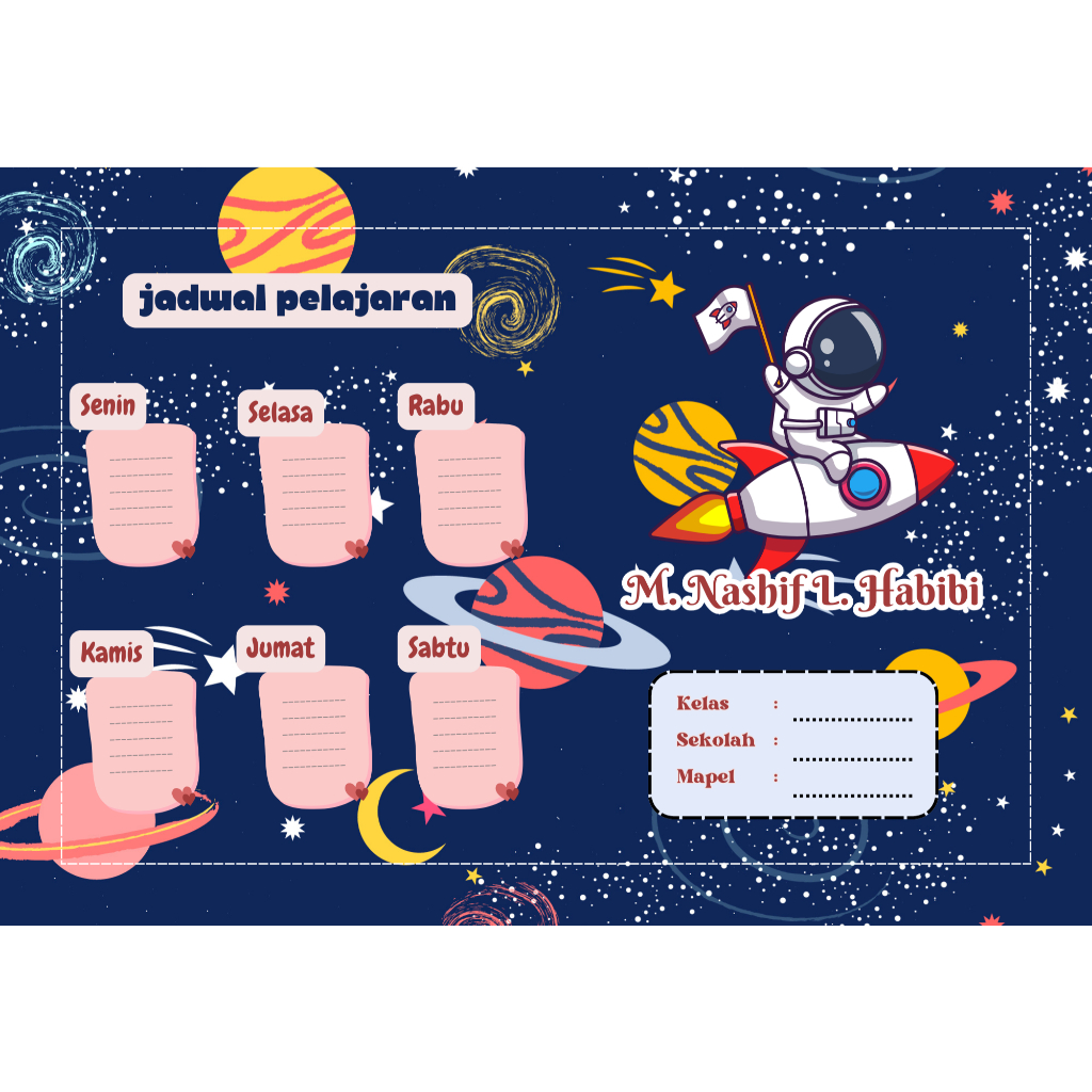 

PRE ORDER - Sampul Buku TEMA SPACE Ukuran Standar (SIDU)