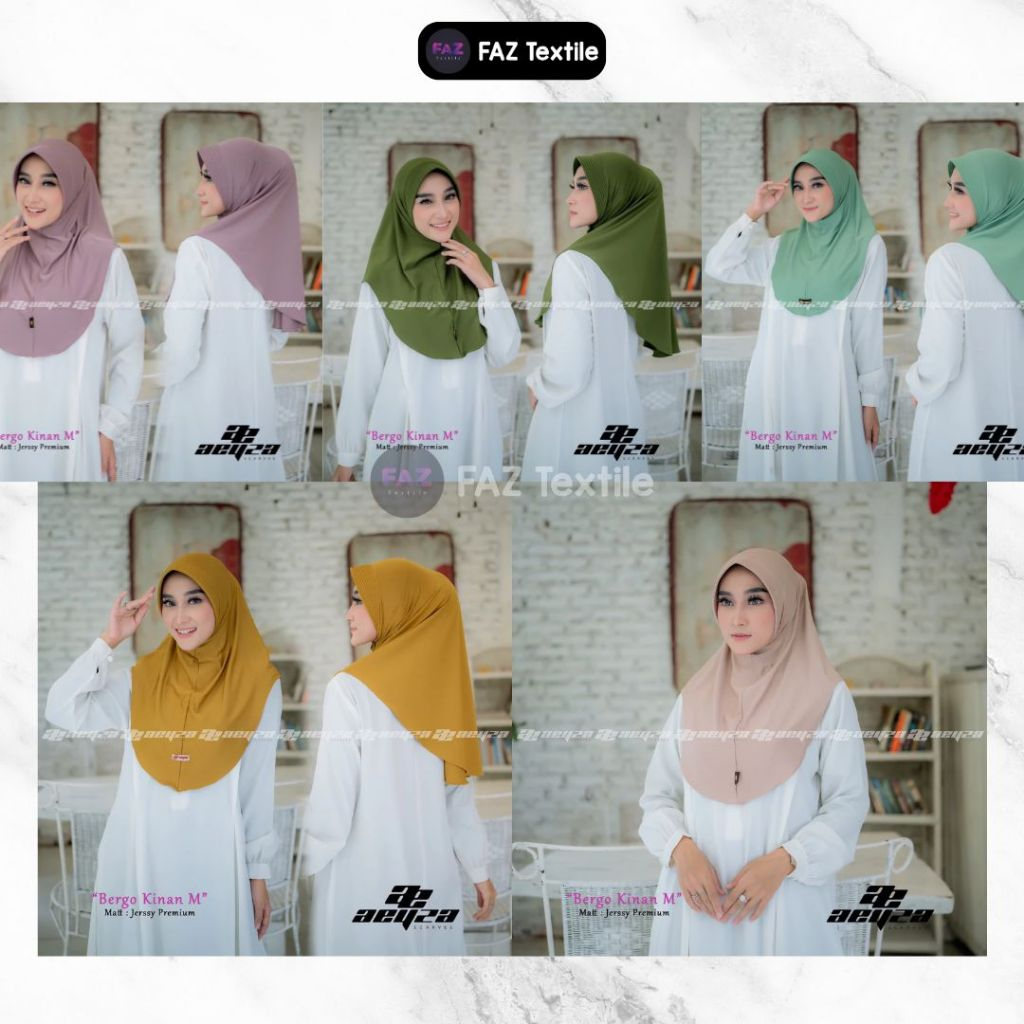 BERGO AEYZA | KINAN | DAILY WEAR | Kerudung Langsungan