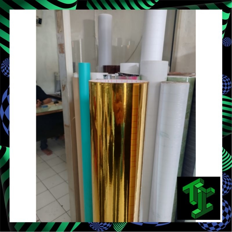 

Stiker gold/stiker warna gold metalic/stiker elastis MURAH