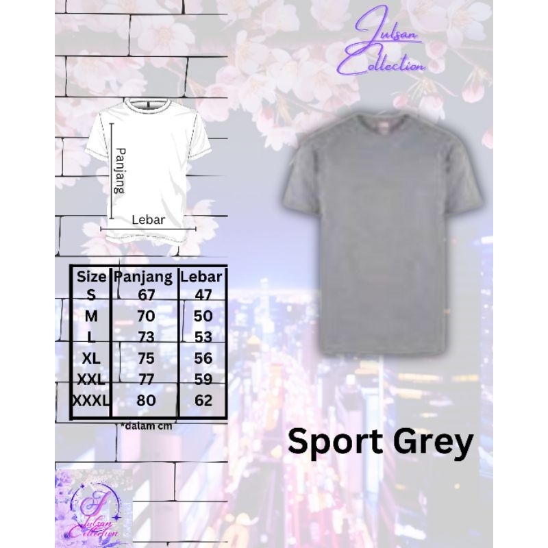 Kaos Polos Sport Grey