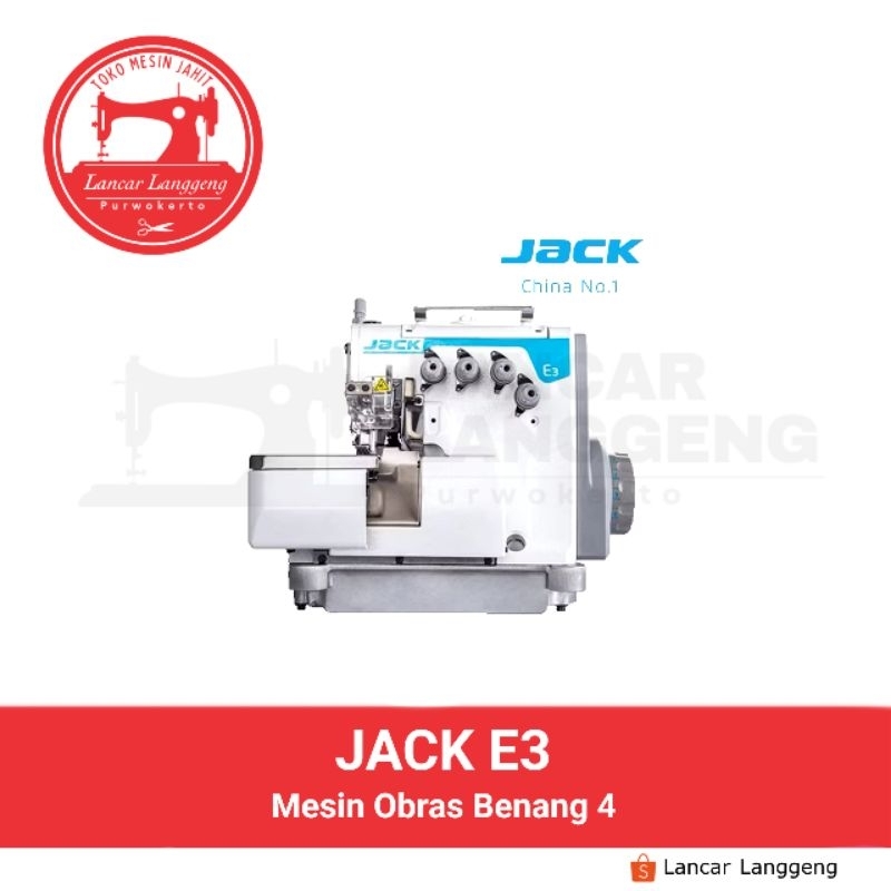 Mesin Obras Industri Benang 4 Jack E3 (FULL SET)