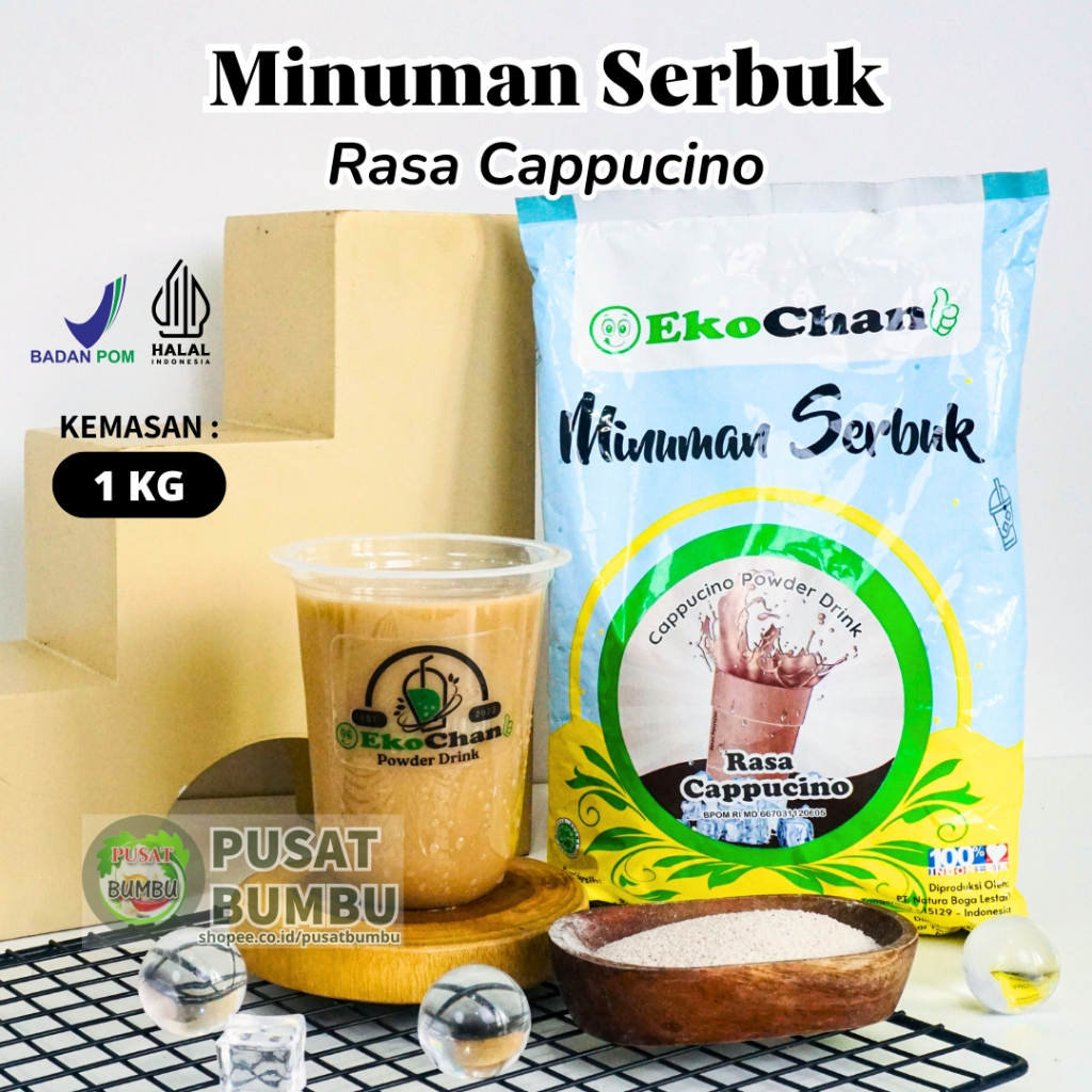 

Bubuk Minuman Rasa Cappucino 1kg EkoChan / Serbuk Minuman Instan Aneka Rasa