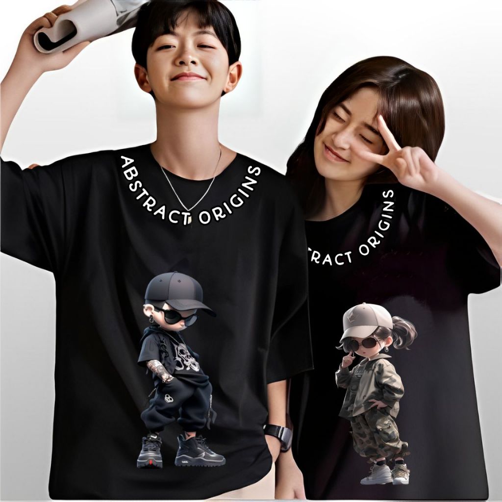 Kaos Couple Pasangan Pacaran Pria Wanita Dewasa ABG Trendy / Kaos Kapelan Cowok Cewek