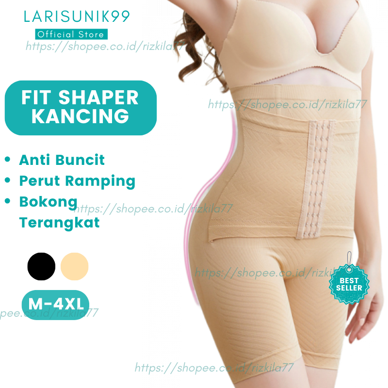 Celana Pelangsing Perut Pengecil Paha Korset Pelangsing Celana Sepaha Kancing Celana Korset Wanita K