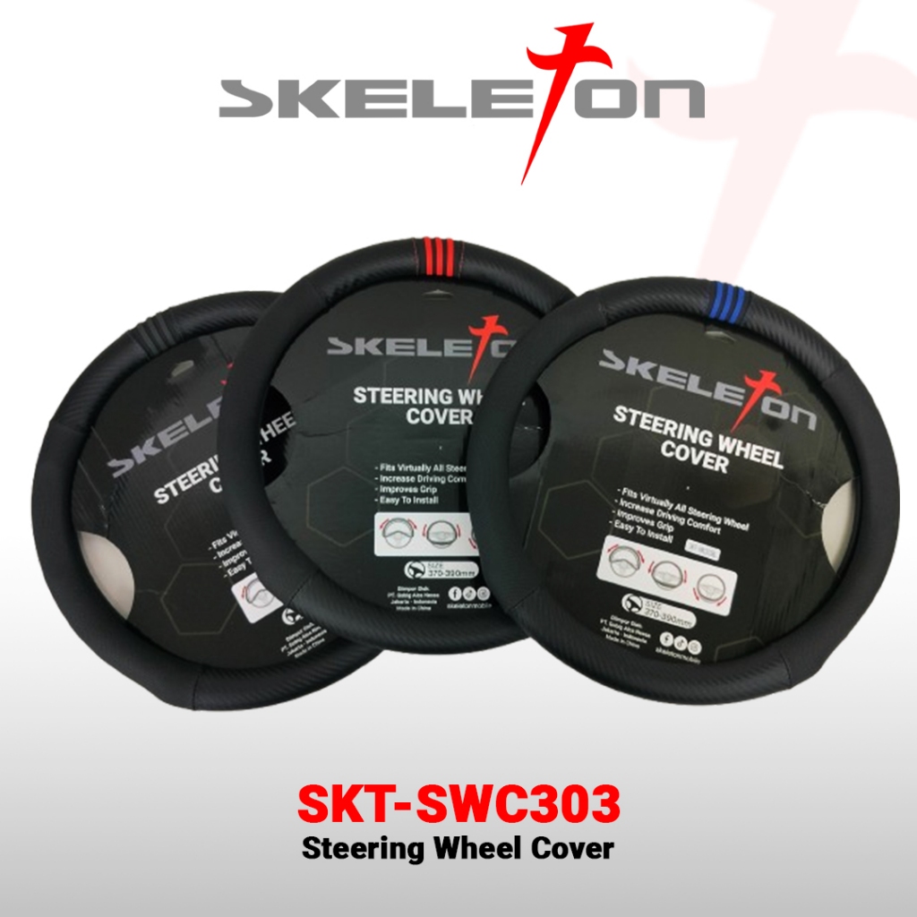Skeleton Steering Wheel Cover Sarung Stir Mobil SKT-303