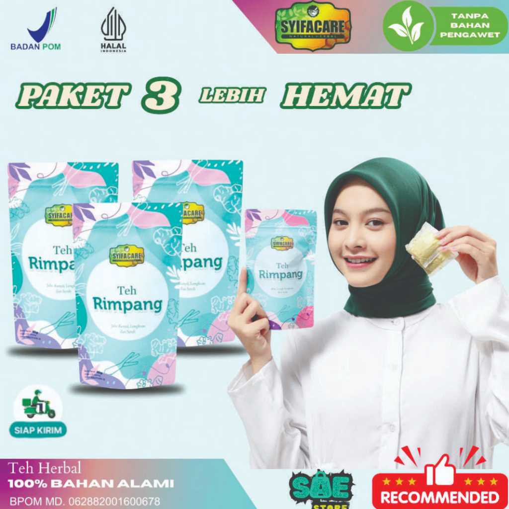 

Teh Rimpang Syifacare Teh Celup Herbal 100% Alami Tanpa Pengawet Paket 3 Pack Lebih Hemat