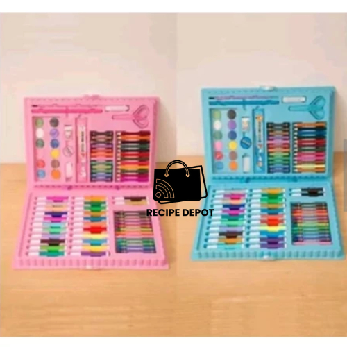 

Crayon Krayon Pencil Pensil Pena Pewarna Cat Air Peralatan Sekolah Stationery Set 86 Pcs Kado Hadiah Anak