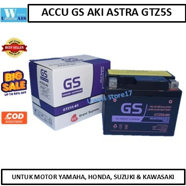 AKI KERING AKI GS ASTRA GTZ5S GS ACCU GS ASTRA AKI MOTOR AKI MOTOR BEAT VARIO 110 FI