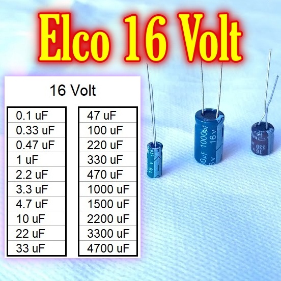 5-40Pcs Elco 16 volt 16v 0.1 uF 0.33 0.47 1 uF 2.2 uF 3.3 4.7 10 22 33 47 100 220 330 470 1000 1500 