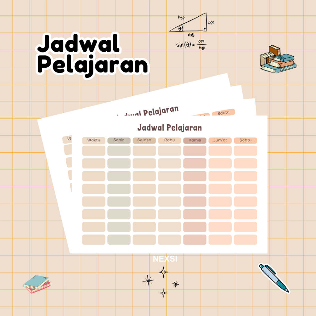 

JADWAL PELAJARAN AESTHETIC/ SCHEDULE PLANNER/ DESAIN UNIK & MENARIK