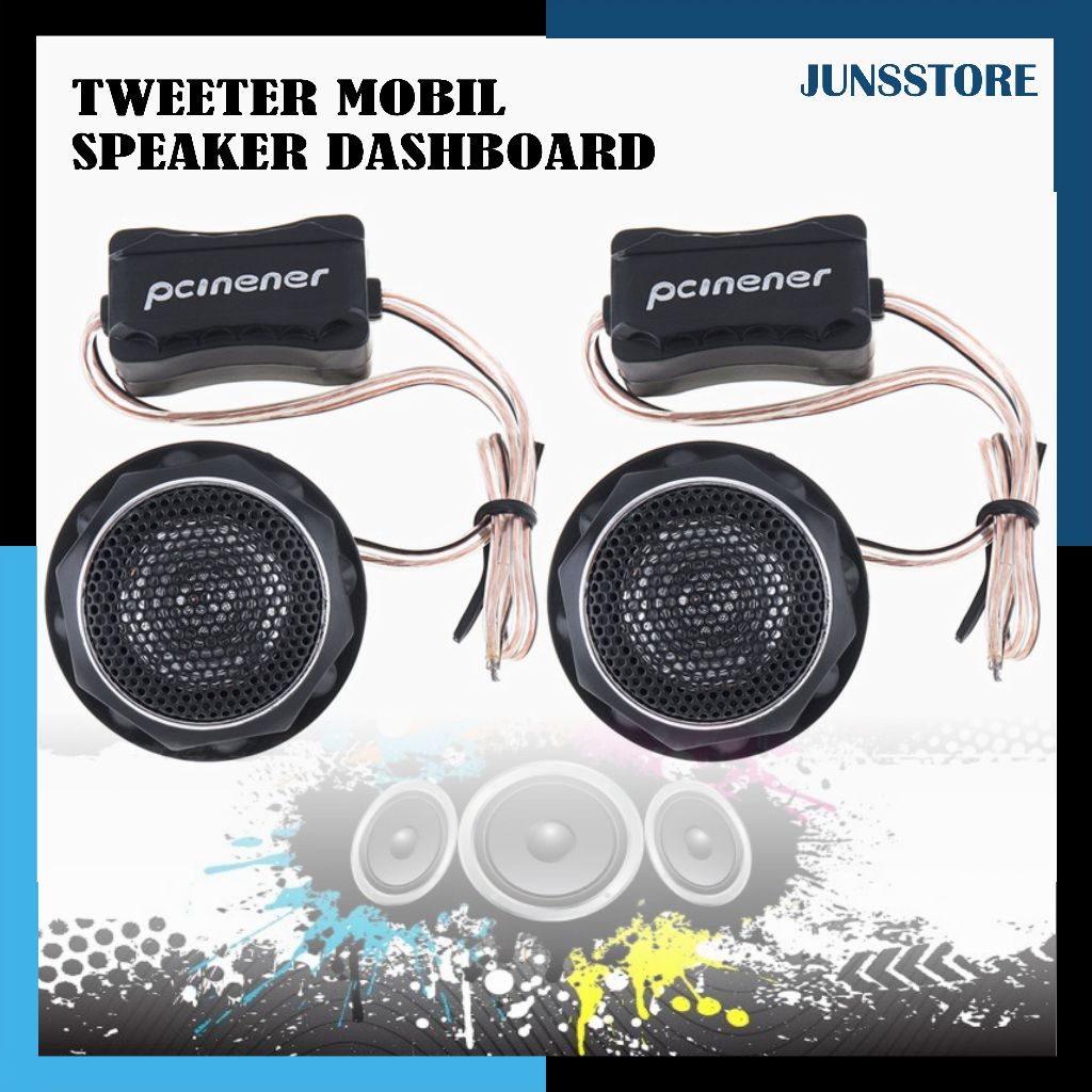 SPEAKER MOBIL TWEETER 2 PCS MINI DOME DASHBOARD SPEKER 1 INCH TWITER TUITER BULAT