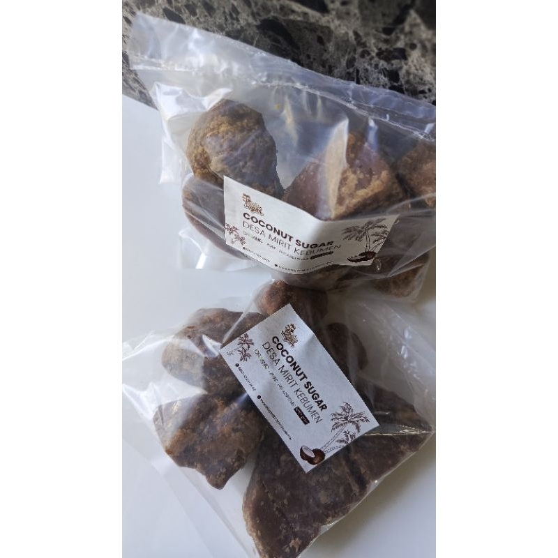 

Gula Kelapa Organik Desa Mirit Kebumen Kemasan 300gr+ (tidak bulat)
