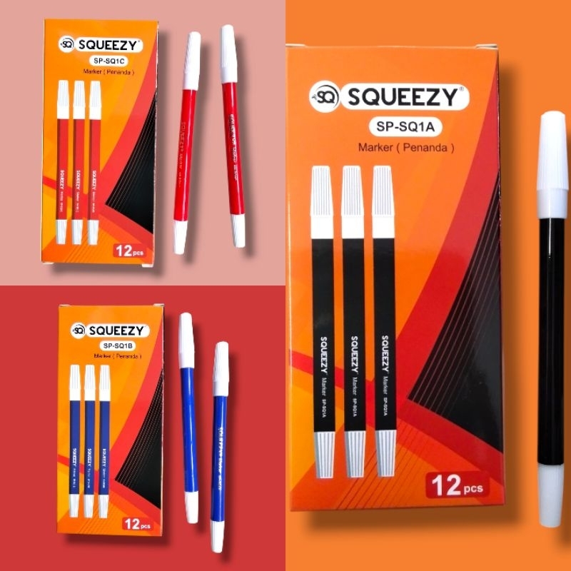 

Spidol/Marker/Penanda Squeezy SP-SQ1A (Isi 12 pcs)