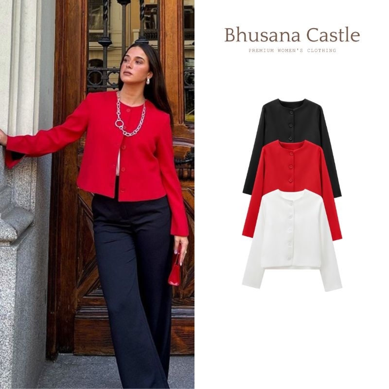 Bhusana Castle 77061 classy long sleeve blouse / blouse wanita