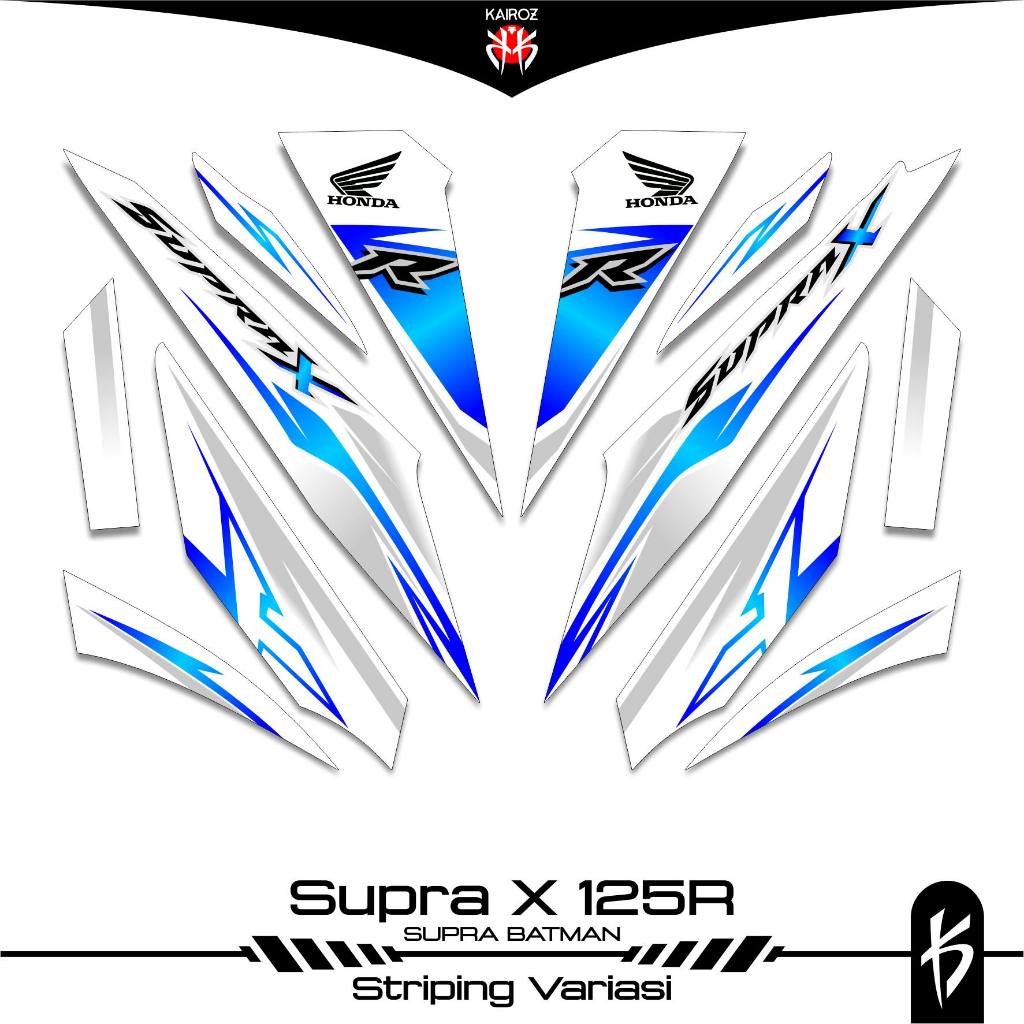 STRIPING SUPRA X 125 KARBU SKU 55 BATMAN STICKER STIKER HONDA SUPRA X 125 WAVE 125I SUPRA X 125R