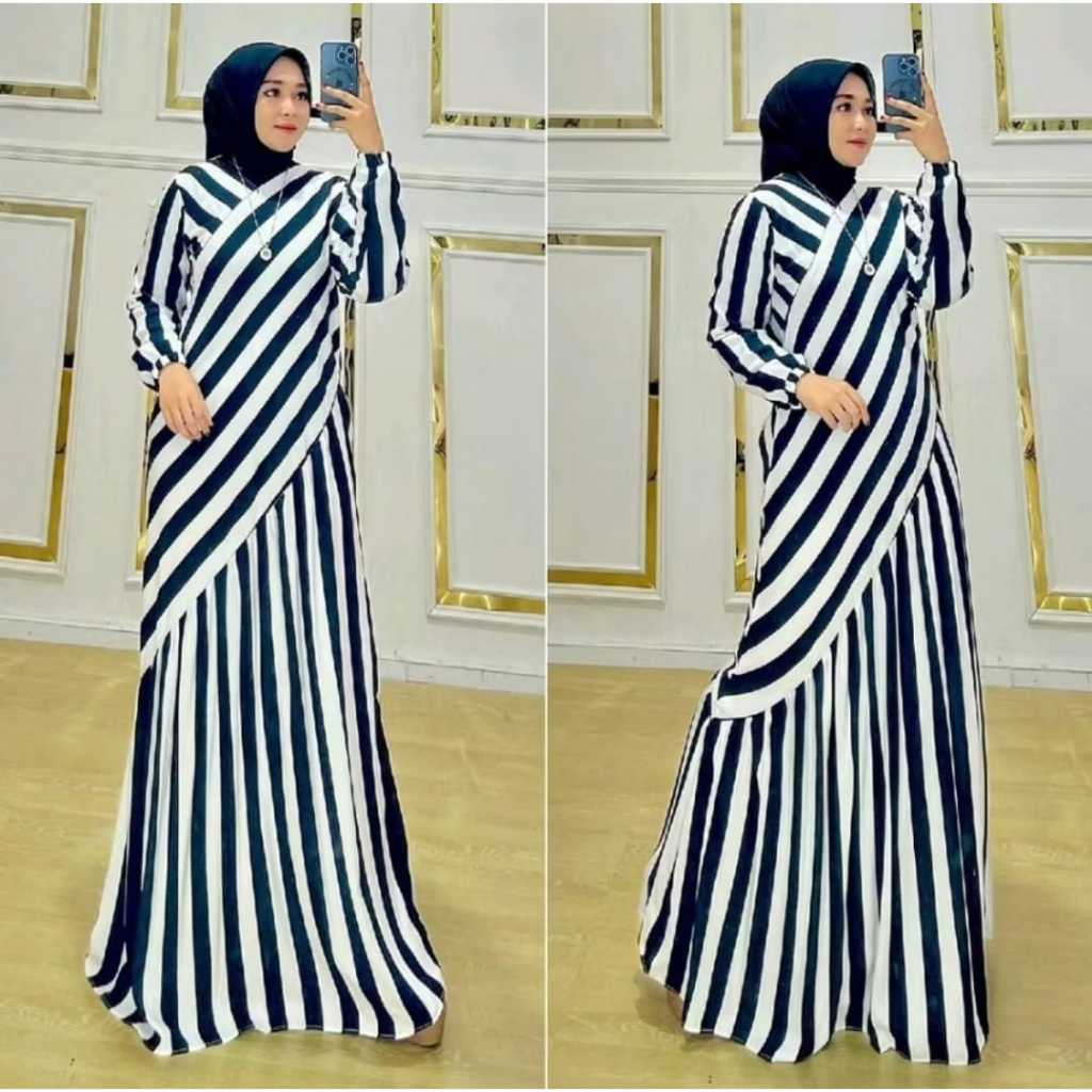 GAMIS TERMURAH gamis wanita jilbab/gamis ayumi/dress busui/gamis salur terbaru bahan katun  import