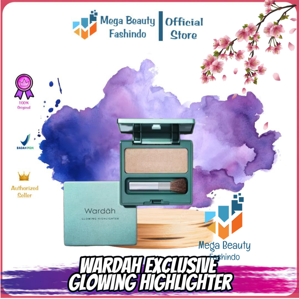 WARDAH Exclusive Glowing Highlighter - Memberikan Efek Glowing Yang Intense - Tekstur Creamy dengan 