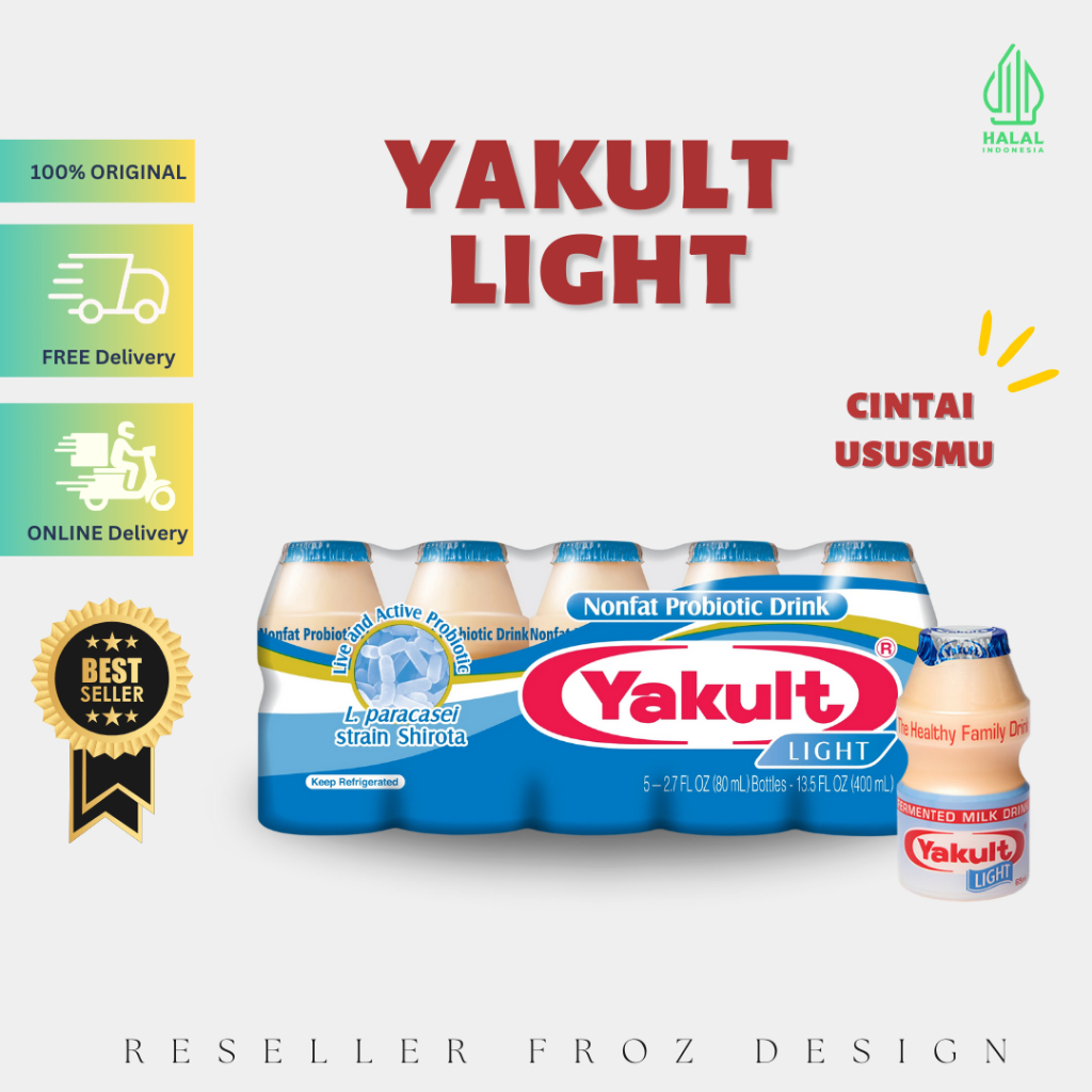 

YAKULT LIGHT BOTOL | MINUMAN YOGURT | SUSU FERMENTASI | MINUMAN KESEHATAN | YAKUL LIGHT PER PACK