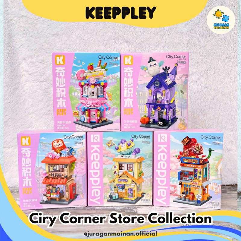 KEPPLEY City Corner Brick Toko-Toko & Restoran Mainan Edukasi Anak & Dewasa Mainan DIY JuraganMainan