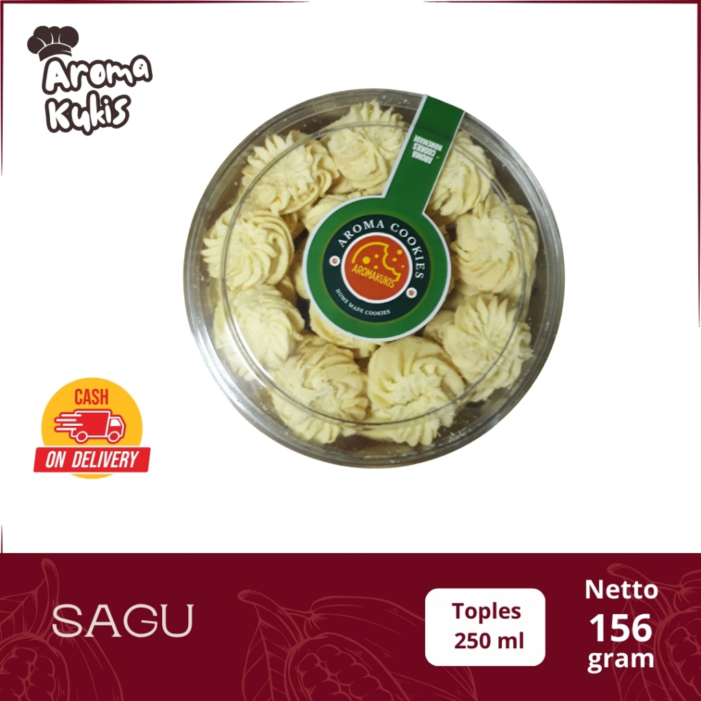 

Aroma Cookies Sagu Toples 250 ml