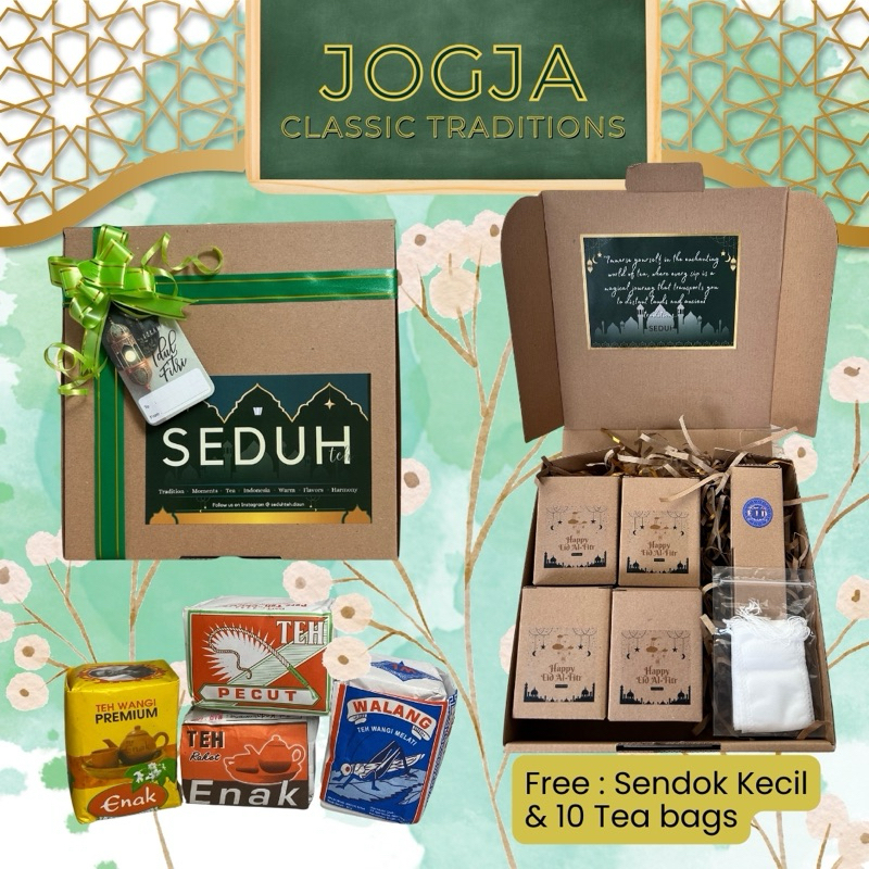 

[JOGJA CLASSIC TRADITIONS] Hampers Lebaran, Idul Fitri, Natal, Ulang Tahun, Souvenir Daun Teh Asli Indonesia, Merk Terjamin, Varian : JOGJA CLASSIC TRADITIONS