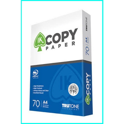 

(1 RIM) Kertas HVS A4 IK Copy Paper 70gsm 210 x 297 mm