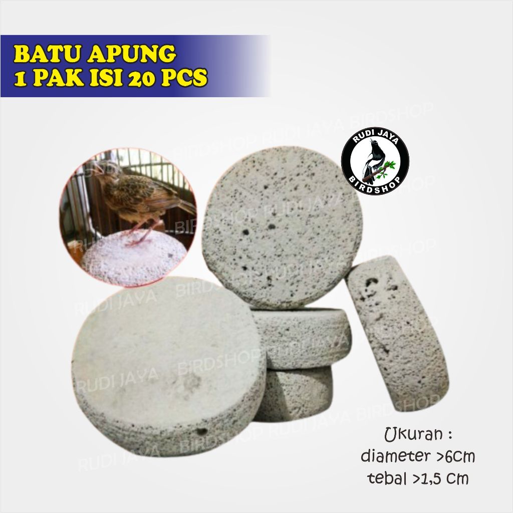 BATU APUNG 1PAK ISI 12PCS PANGKRINGAN BURUNG BRANJANGAN DUDUKAN PIJAKAN KAKI BURUNG BRANJANGAN SONCA