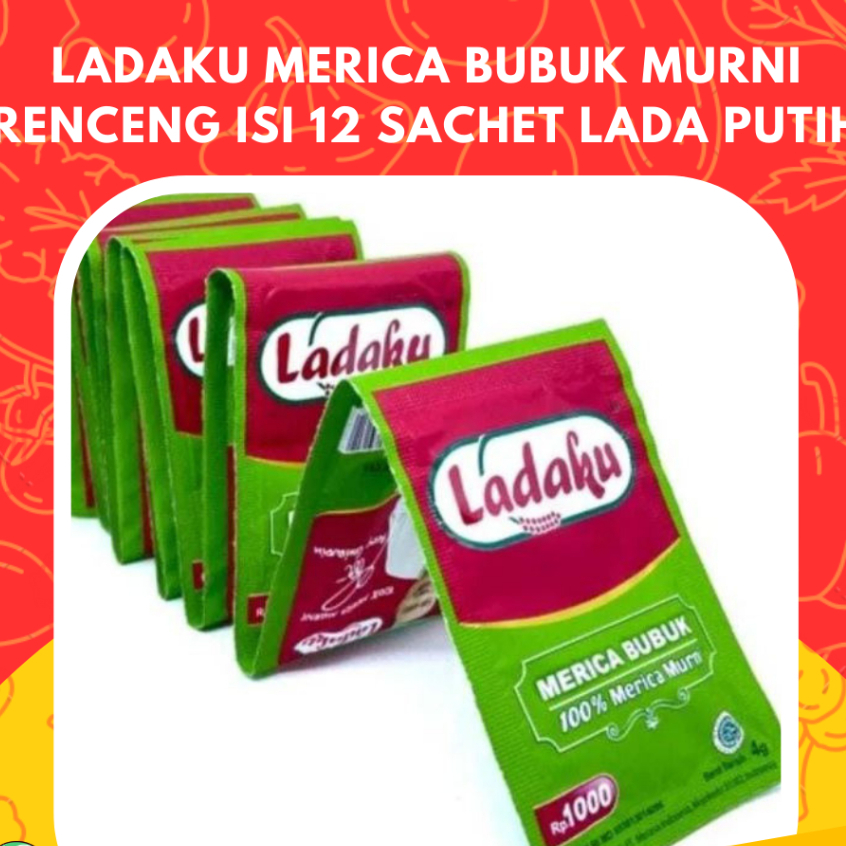 

Ladaku Merica Bubuk Murni Renceng isi 12 sachet Lada putih