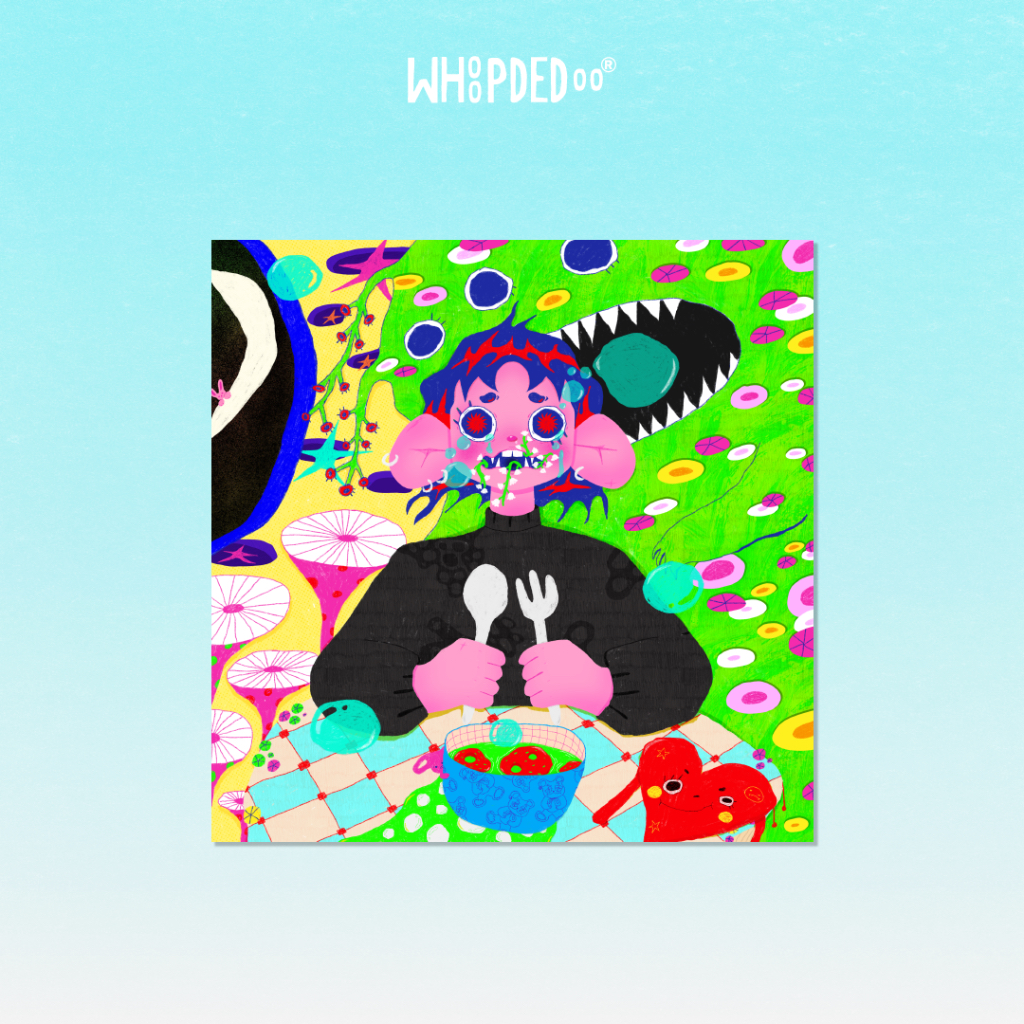 

Big Square Print - Eat the Sadness Away by WhoopDeDoo