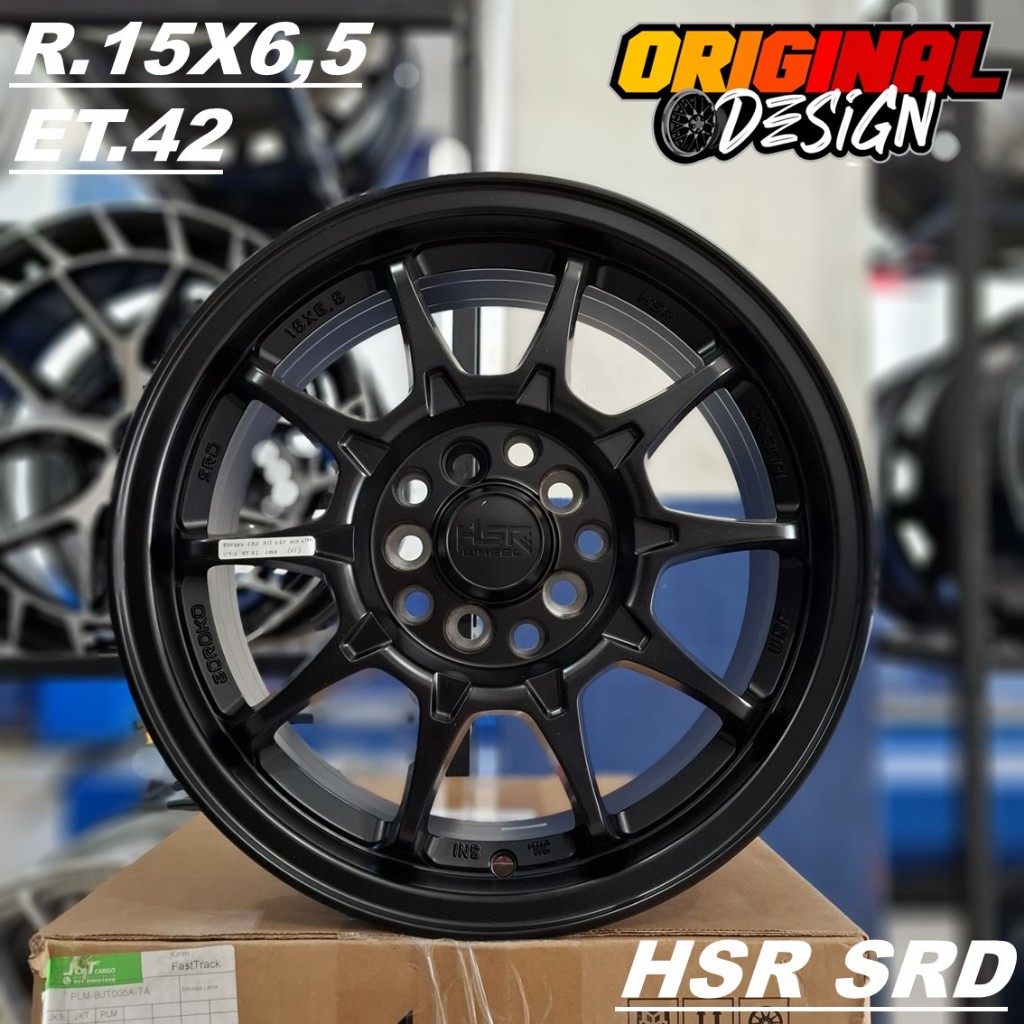 Velg mobil sienta, innova, ertiga, ring 15 HSR SRD R15 jari jari warna hitam