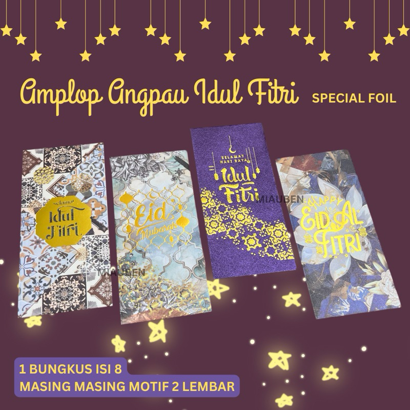 

Amplop lebaran 8pcs angpao idul fitri premium