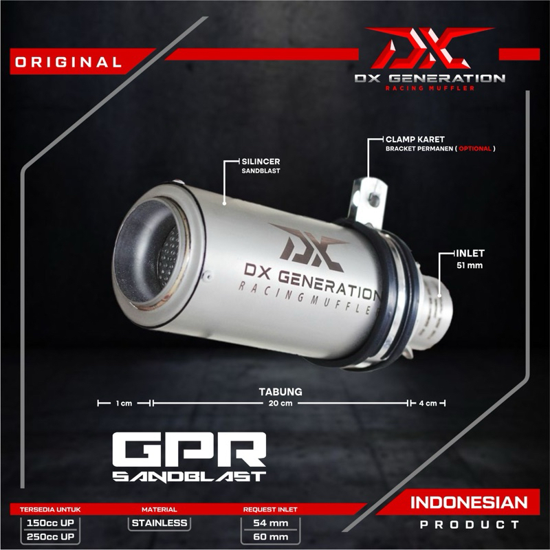 Knalpot Gpr Fullsystem Header blue cbr 150 Cb 150 R15 Gsx Fu dan slip on r25 ninja cbr 250rr