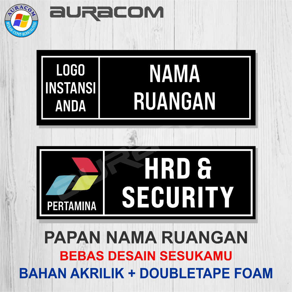 

PAPAN NAMA RUANGAN PERUSAHAAN INSTANSI GANTUNGAN PINTU CUSTOM JABATAN SATU SISI TEMPEL - B11