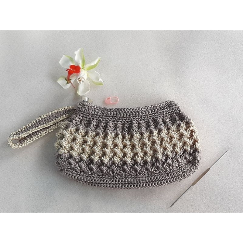 Prada bag 3in1, dompet rajut muat HP