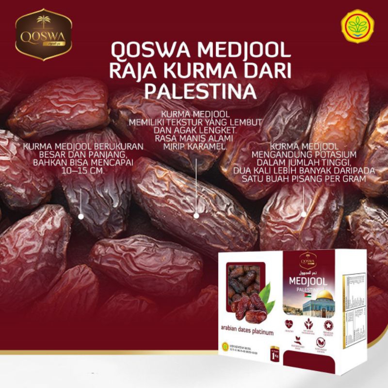 

Kurma Medjol Premium Palestine Dates Medjoul Qoswa 1kg Medjool Dates