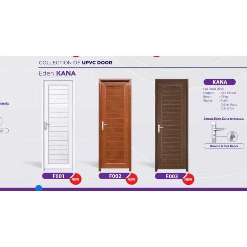 PINTU UPVC EDEN - PINTU KAMAR MANDI UPVC - PINTU EDEN