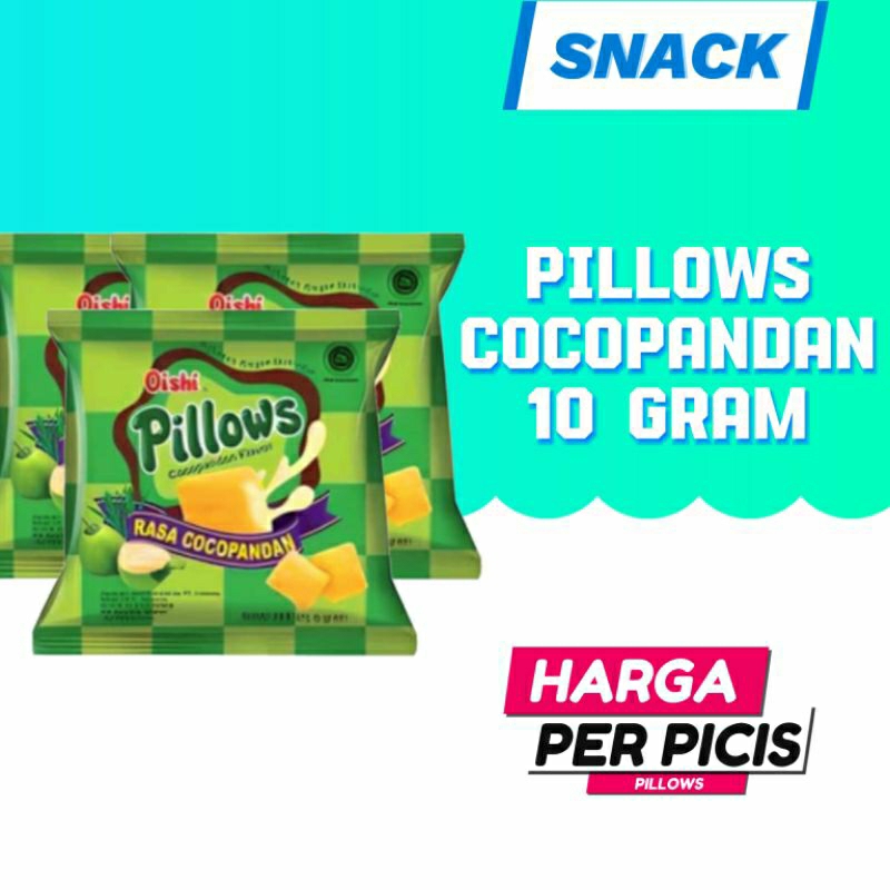 

pillows 10 gram, cocopandan, keju, coklat, durian, ubi