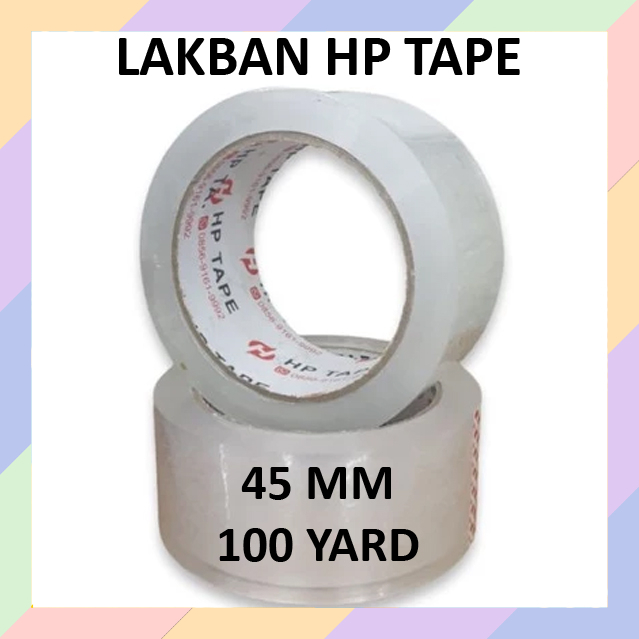 

BG94 Lakban HP TAPE 100 Yard 45 MM Isolasi Murah Ekonomis Bungkus Paket Olshop Harga Terbaik MCAL