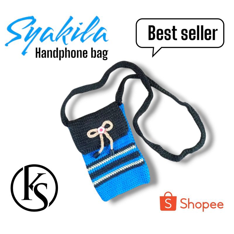 Tas HP Selempang/Tas Selempang Rajut Wanita