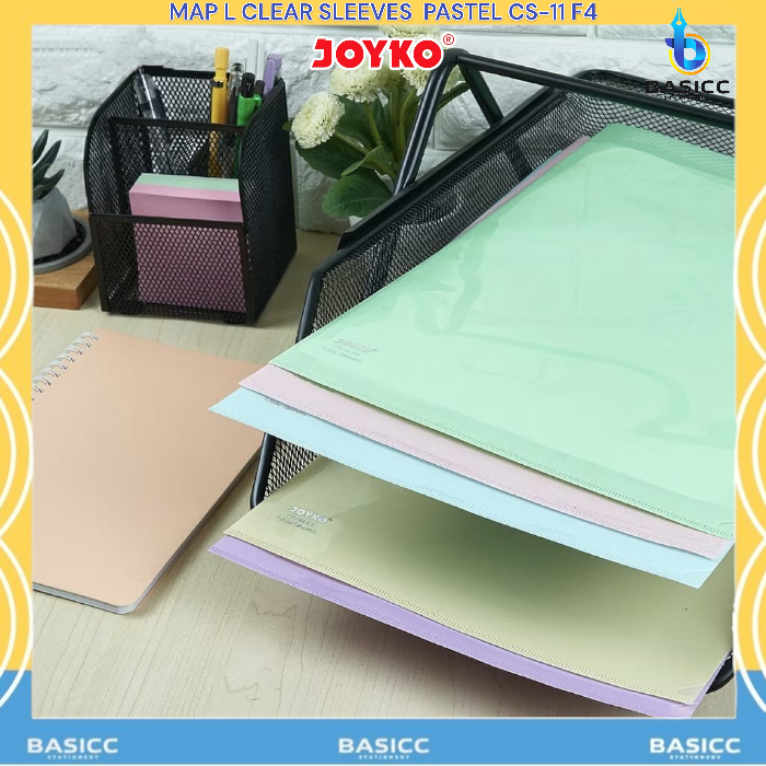 

Joyko Map Plastik Bening Clear Sleeves CS-11-F4 Warna Pastel | @1 Pcs
