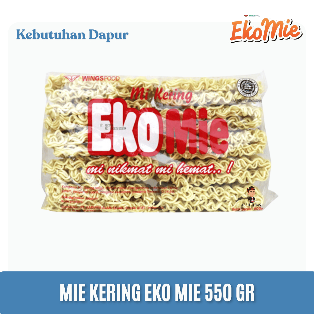 

Mie Kering Eko Mie Kemasan 550Gr