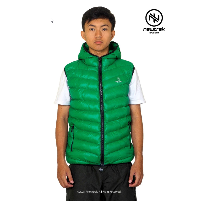 Rompi Bulu Angsa Hoodie - Vest Puffer Goosedown Synthetic Omuro series Rompi motor Rompi pelindung d