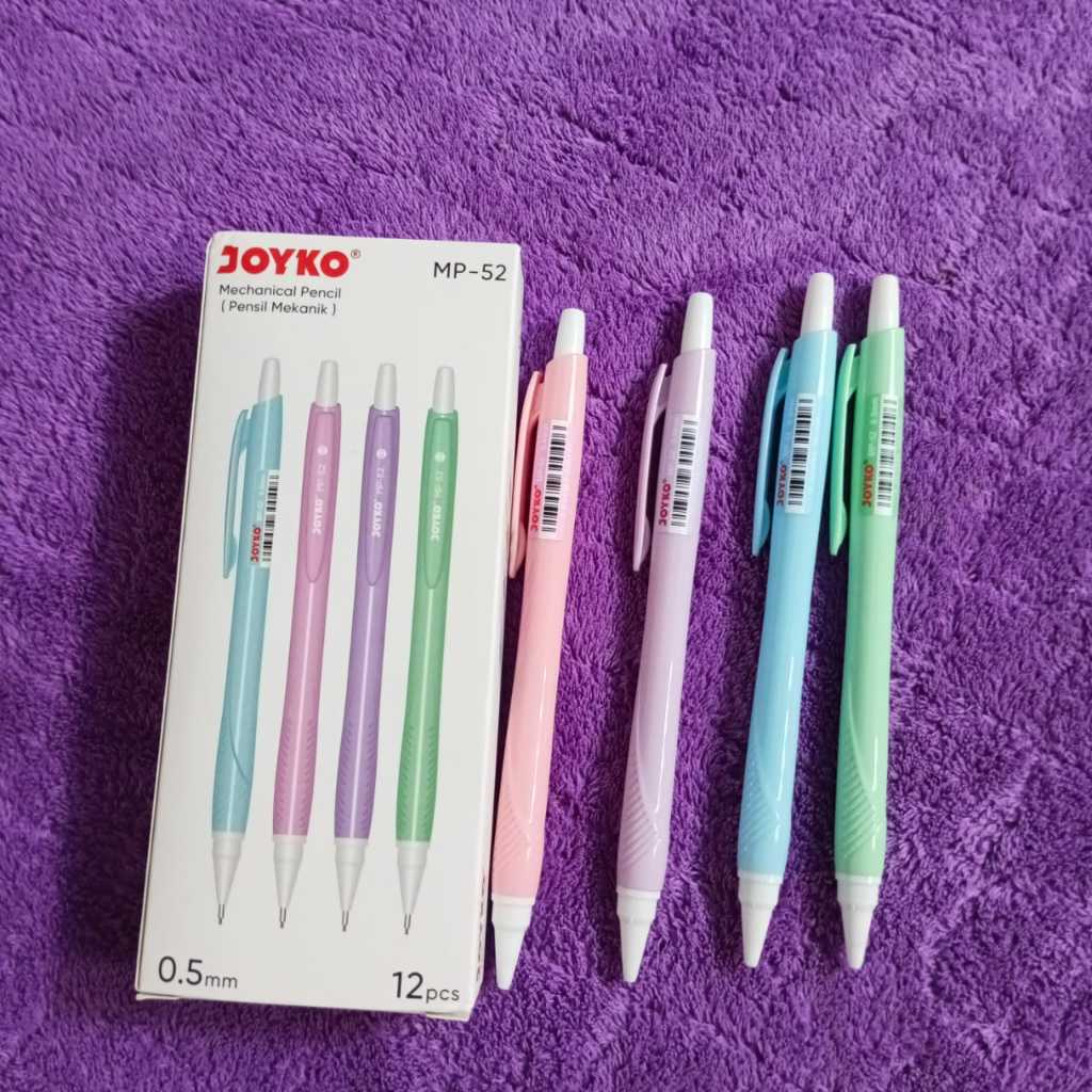 

(1 PACK=12PCS) Pensil Mekanik Joyko isi kecil cetekan 0.5 MP-52