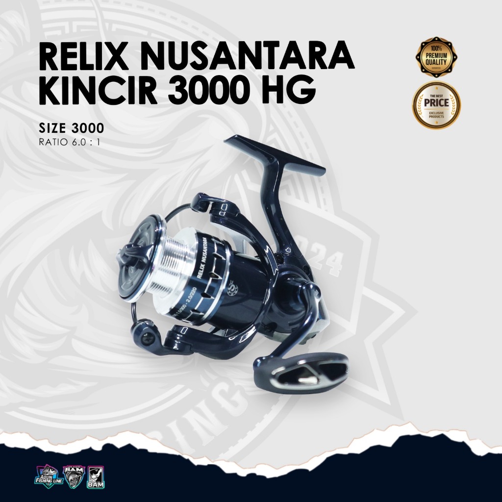 Reel Spinning Kincir Relix Nusantara 3000 HG