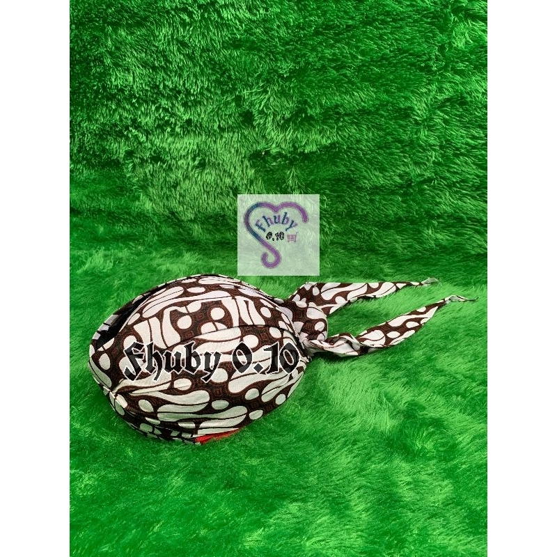 Blangkon Jogja Sliwir Batik Putih Anak - Dewasa Murah