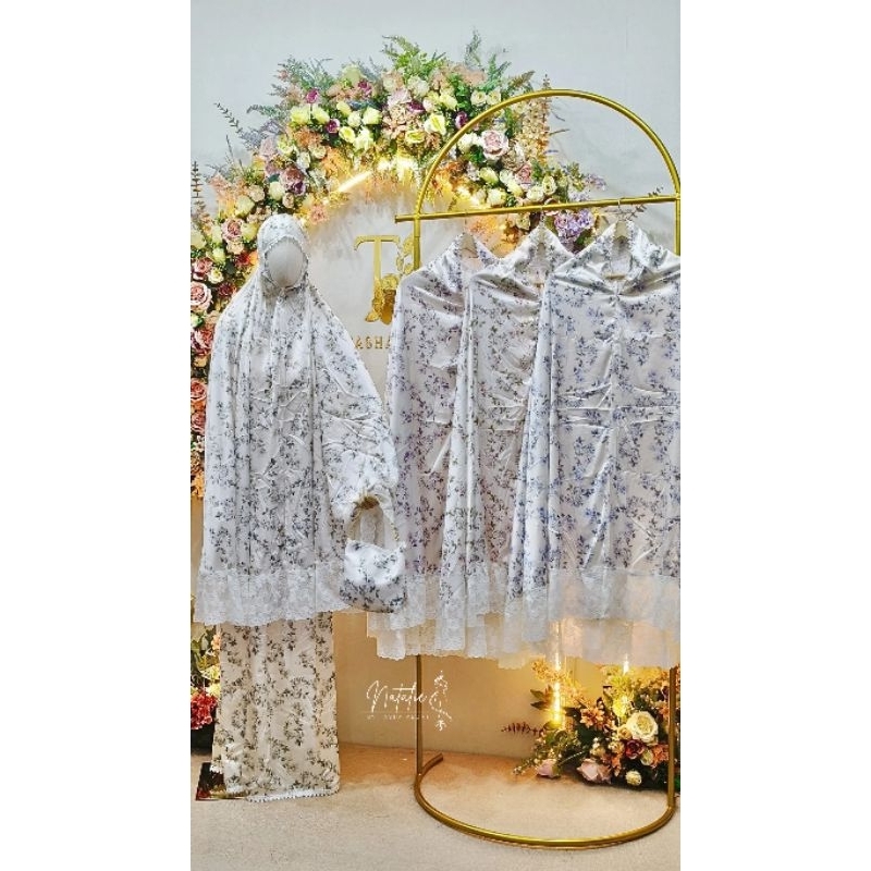 Natalie-Mukena Parasut Motif Renda Premium