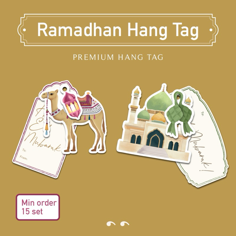 

[SIGHT LAB] PREMIUM RAMADHAN/ LEBARAN/ IDUL FITRI HANG TAG SET 3in1 untuk hampers/kado/gift