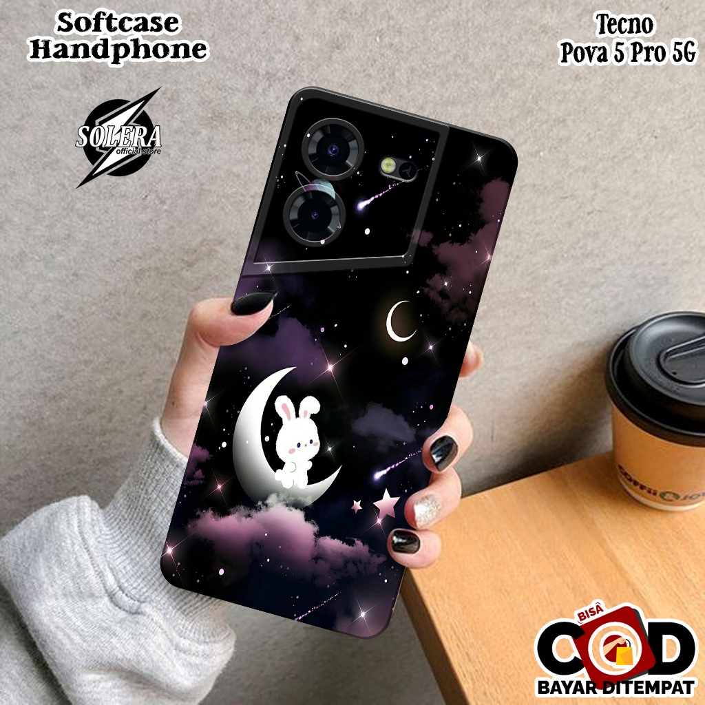 Case Tecno Pova 5 Pro 5G Softcase Tecno Pova 5 Pro 5G Terbaru Fashion Case Bulan Silikon Pro Camera 